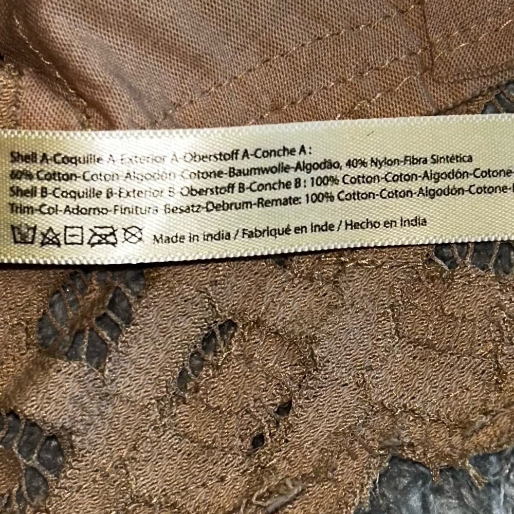 Free People Gold Lace Crop Top - Picture 6 of 6